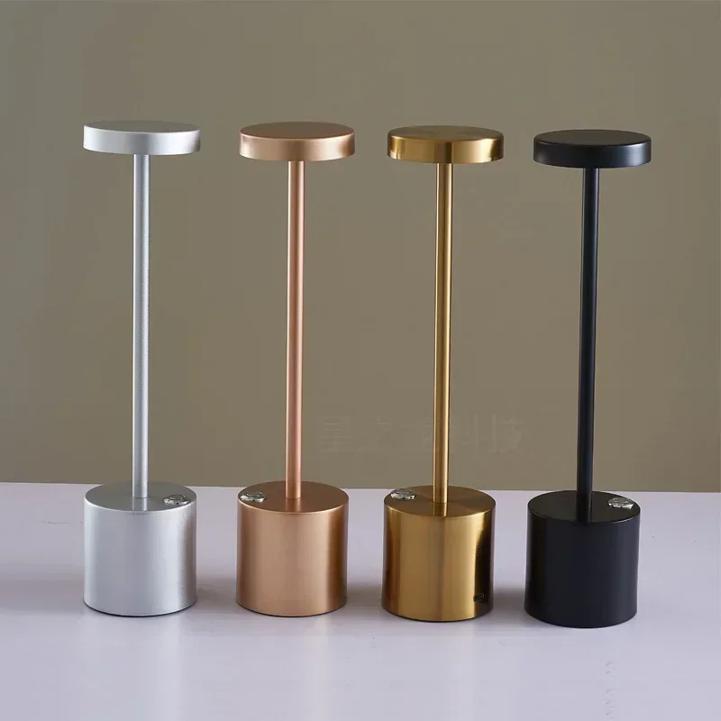 3600mAh Modern Three-color Infinitely Dimmable Rechargeable Table Lamp Led Bedroom Bar Desk Lamp USB Night Light Gift Hot 5