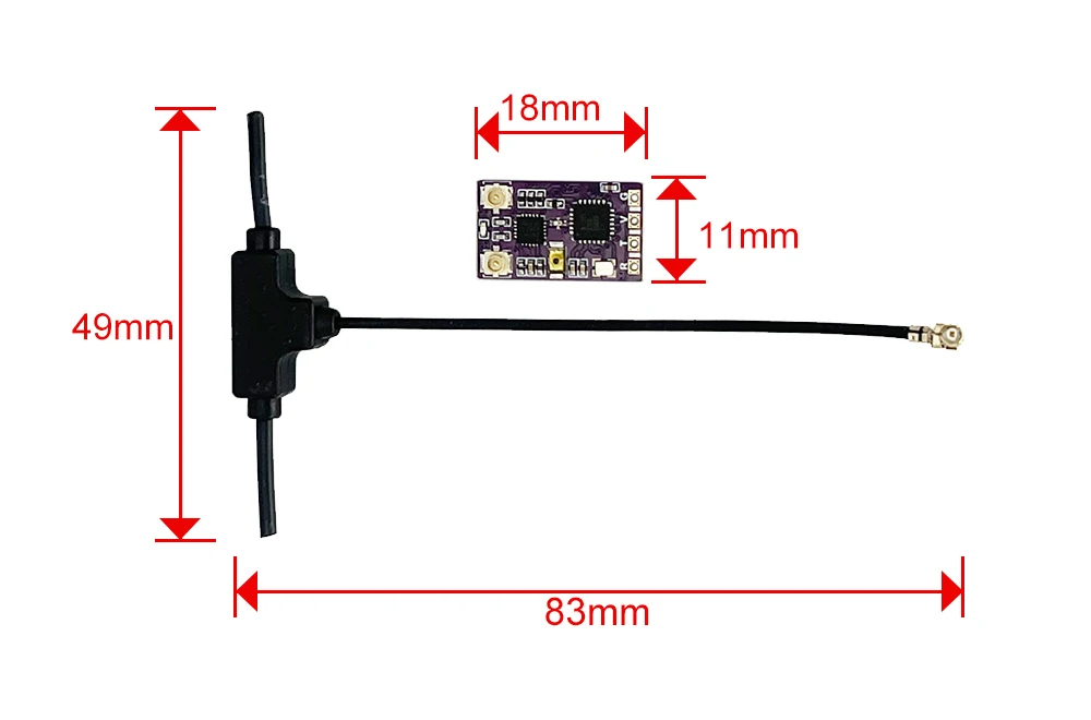Neue Namimno ExpressLRS ELRS 2,4 GHz Nano Empfänger mit Zwei antennen für Micro Mini Freestyle Lange Palette Racing Drohnen – Detail 3