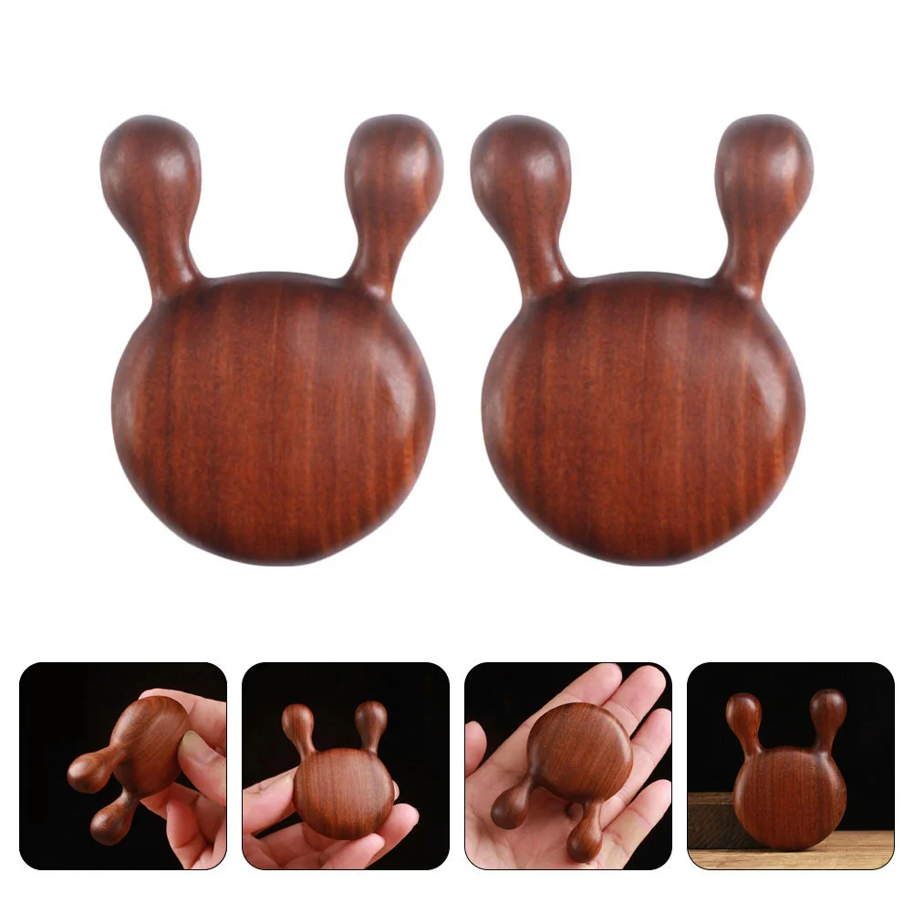 

2 Pcs Massage Stick Wood Nose Scraper Massagers Acupoint Face Guasha Tool Wooden Facial Tools Scrapers