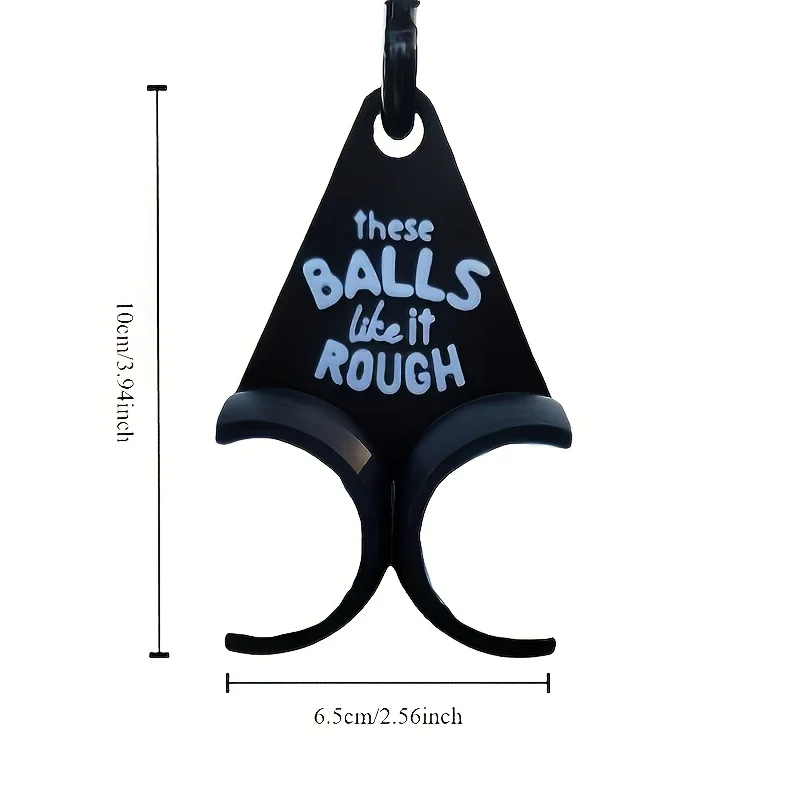 Golf Ball Holder Carabiner/Buckle Ring Options Metal Plastic Parody Tee Rack Gag Gift for Golfers Bag Accessories Novelty Design