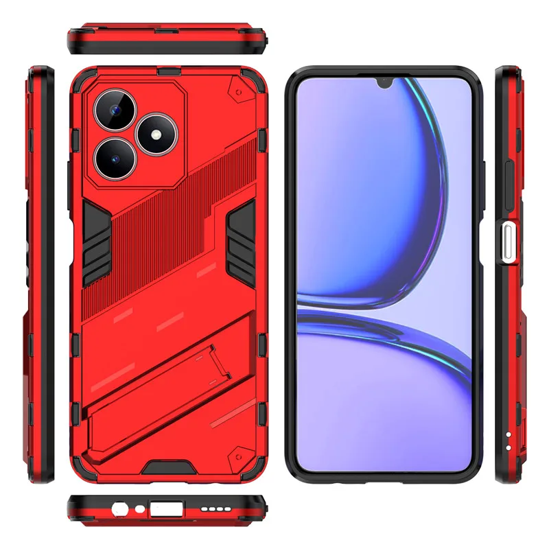 Shockproof Armour Case For Realme C51 C53 C55 With Kickstand Ring_voghion.com