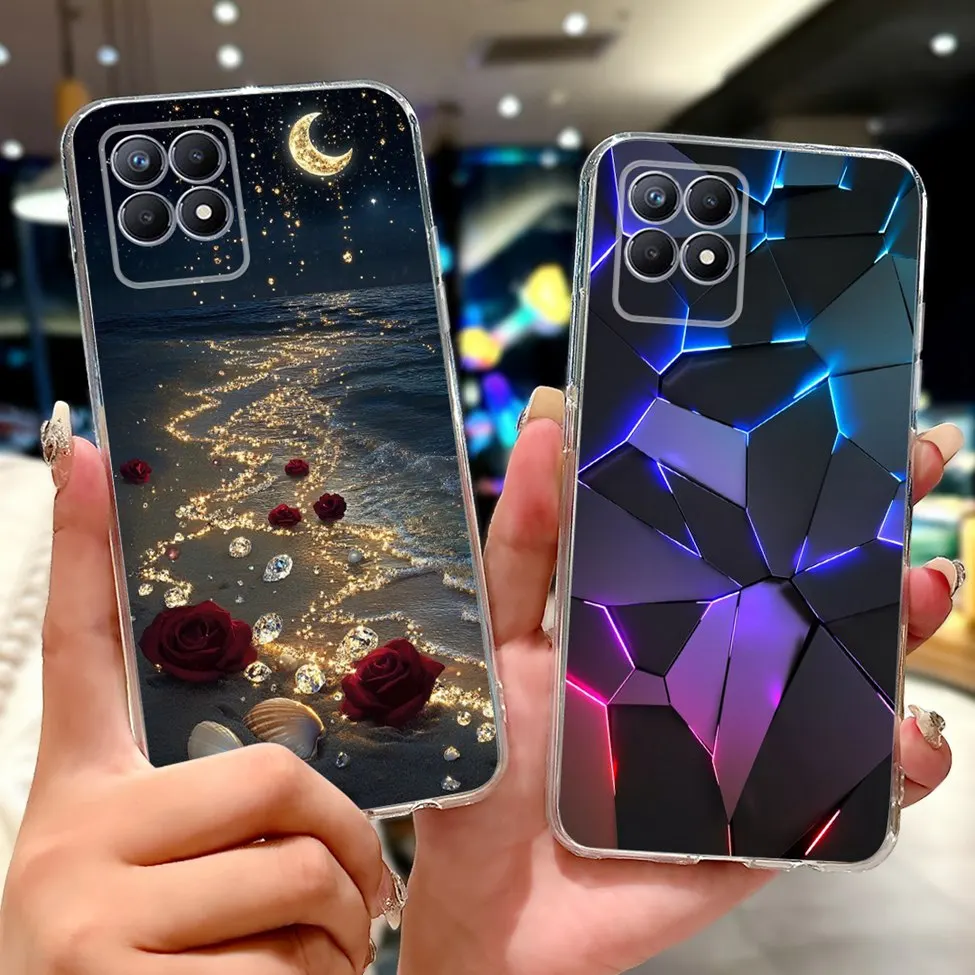 Luxury Butterfly and Love Flowers Clear Phone Case - Cool Painted Design