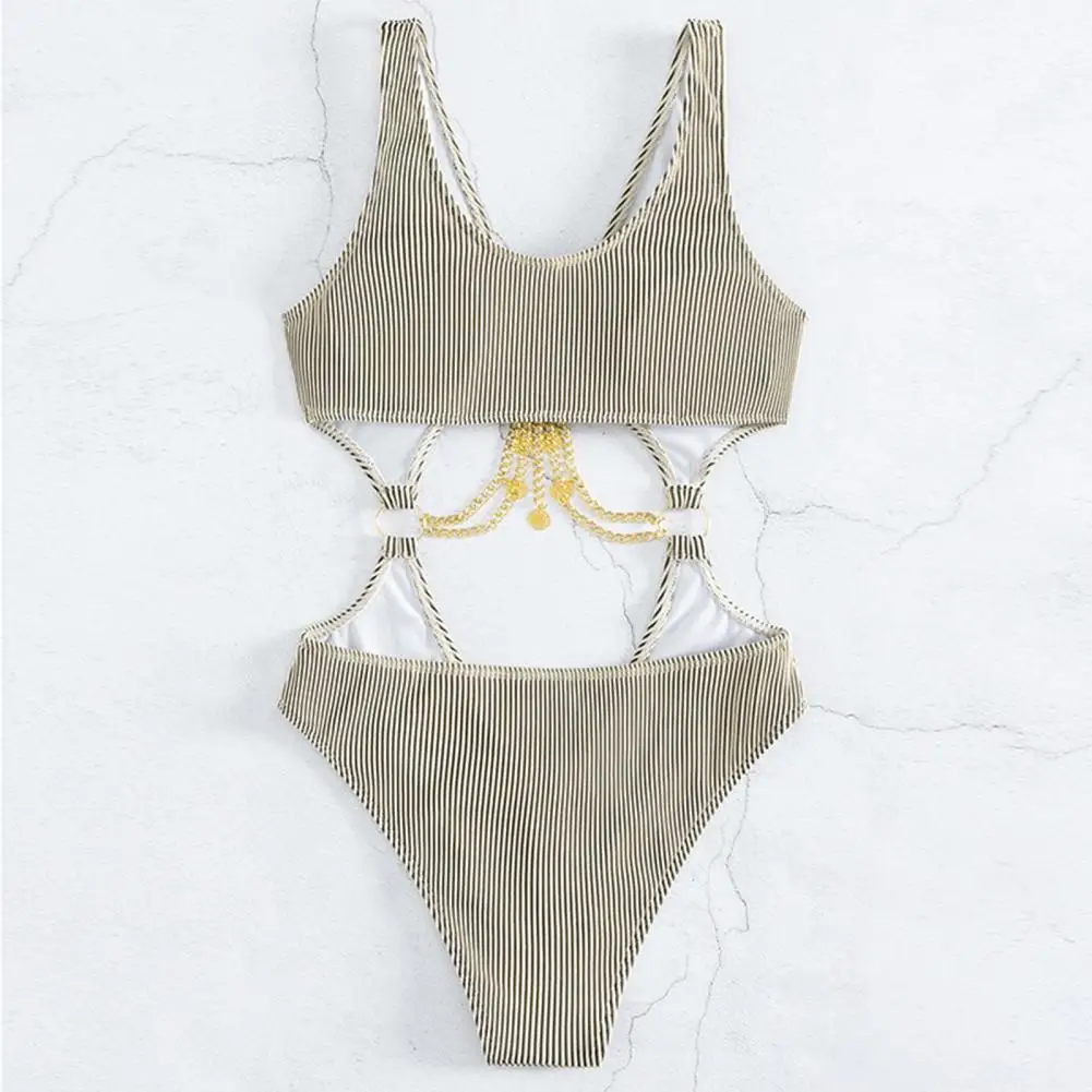

Lady Swimwear Chic Beachwear Slim Fit Elastic Women Swimsuit Water Sports Clothes Bathing Suit Lady Swimwear