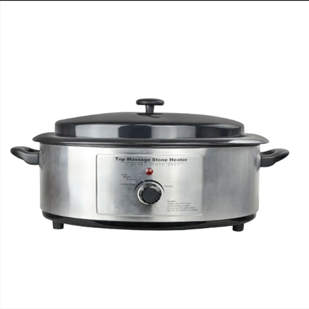 Hot Stone Heater Body Spa Basalto Massage Stones Warmer Con Dispositivo Di Riscaldamento A Controllo Analogico Per Spa Acciaio Inossidabile Nero