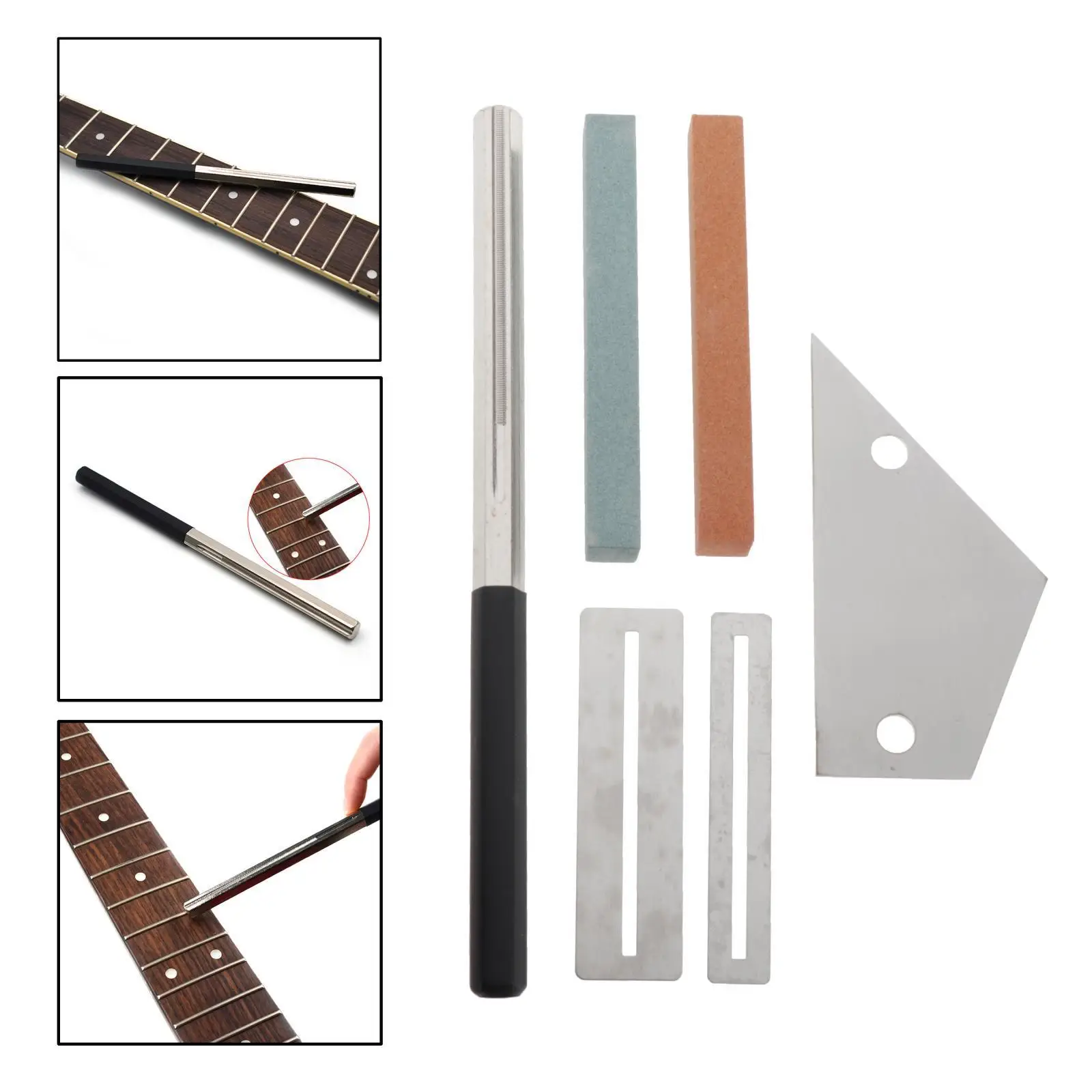 

6pcs Guitar Fret Grinding File Rocker Leveling Set Luthier Tools