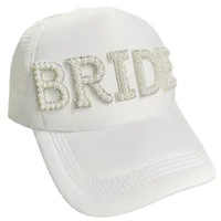 Wedding Baseball Cap Pearl TRIBE Bride MR Wedding Decoration Bridesmaid Gift Team Bachelor Party Photo Props Letter Wedding Day 1