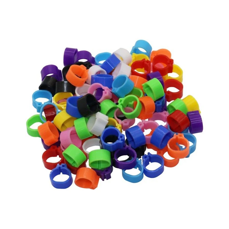 

200PCS Plastic Racing Pigeon Leg Rings Bands Birds Training Accessories 10mm Racing Pigeon Bands For Chicks
