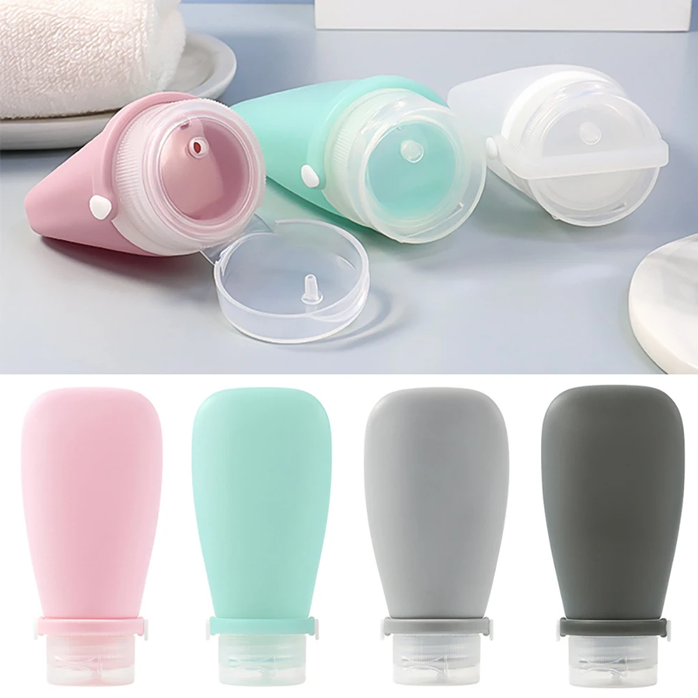 Portable Silicone Travel Bottle Cosmetic Storage Refillable Lotion Bottle Leakproof Shampoo Container Squeeze Tube Empty Bottle