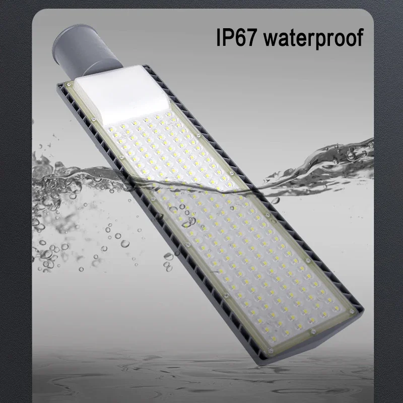 LED Street Lamp 100W Alumium IP67 Outdoor Street Light AC85-265V Wall Lighting 6000k Garden Lights