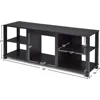 2-Tier TV Stand, Modern Entertainment Centers with Adjustable Shelves, Suitable for 18" Electric Fireplace (Not Included) 5
