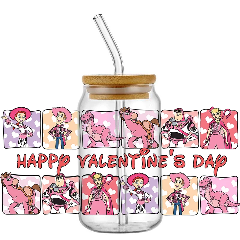 Miniso Cute Cartooon Toy Characters Wrap Transfer Stickers for Cup Tumbler, Waterproof Decal for Bottles, Gifts Kids