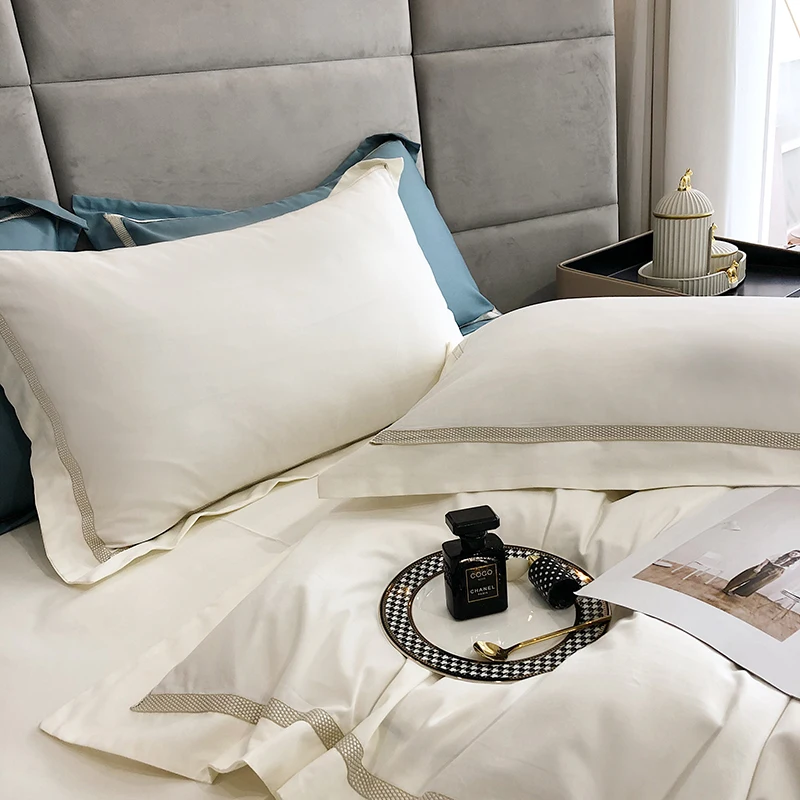 Waliicorners 100S Egyptian Long-staple Cotton Hotel Style Bedding Set Queen King Quilt Cover Bed Linen Pillow Shams Bedclothes 31 Sb1246b71cf3a47d7b450a22a44d6a3c84
