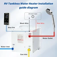 Chauffe-eau au gaz GPL pour camping-car BK-RV10 DC 12V 10L à chauffage rapide et température constante, exquis et compact 4
