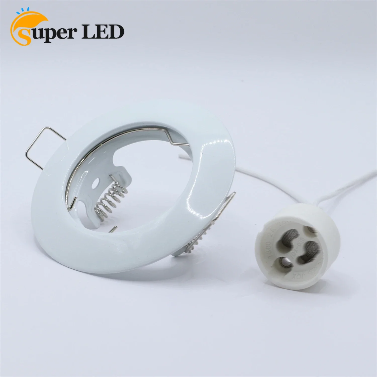 1 PCS Recessed  MR16 Fitting Satin Nickel/ White/ Black/ Chrome/ Antique Brass Ceiling Downlight Frame
