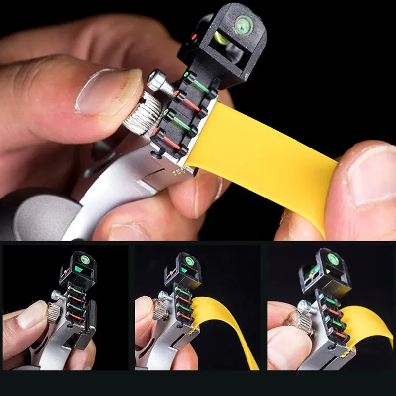 Laser Sight Laser Aiming Slingshot Powerful Outdoor Hunting Competition Slingshot Resin Material Use Flat Rubber Band 4 Colors