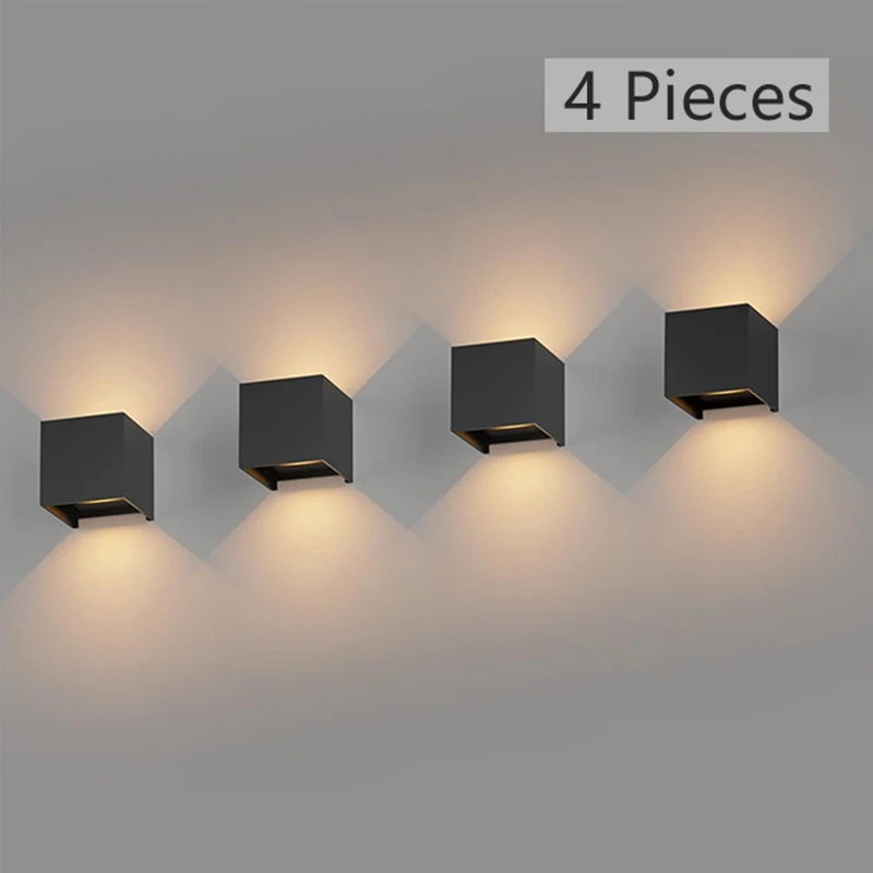 MARPOU Led Wall Lamp Outdoor/ Indoor Waterproof IP 65 Surface Mounted LED Up and Down  Wall Light Porch Garden 9W AC 90-260V 6