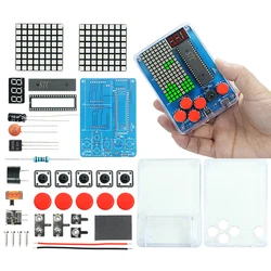 DIY Electronic Pixel Game Console Kit with LED Display and Dual - Sided PCB (Green)