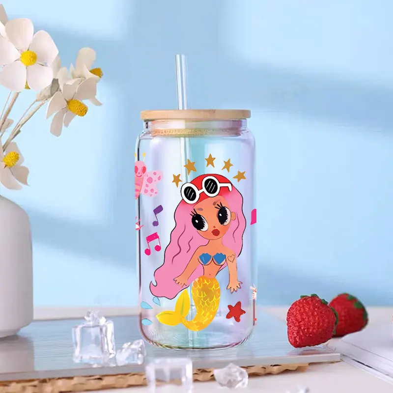 3D UV DTF Transfers Stickers 16oz Cup Wraps Karol G Star Printed For DIY Glass Ceramic Metal Leather Etc. D984 dtf transfer sticker