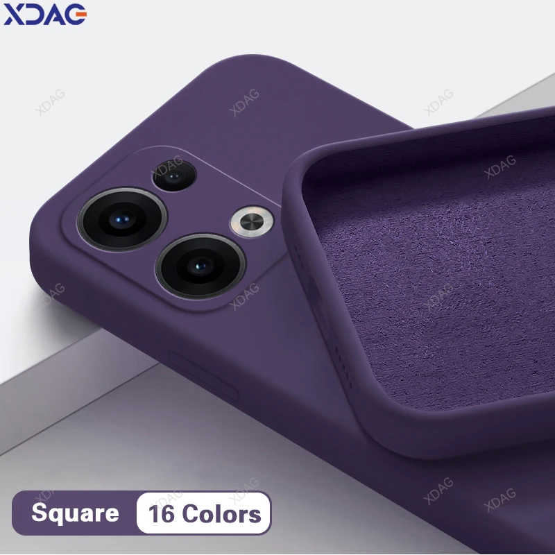 Premium Soft Square Liquid Silicone Candy Case Cover - High Quality Simple Mobile Back Shell