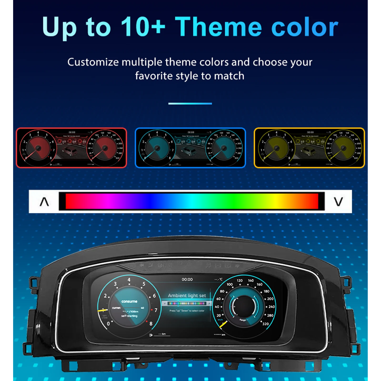 Panel de Instrumentos Digital para Skoda Kodiaq/Karoq/Kodiak Plataforma MQB Años 16-20, Cabina Virtual, Velocímetro 6