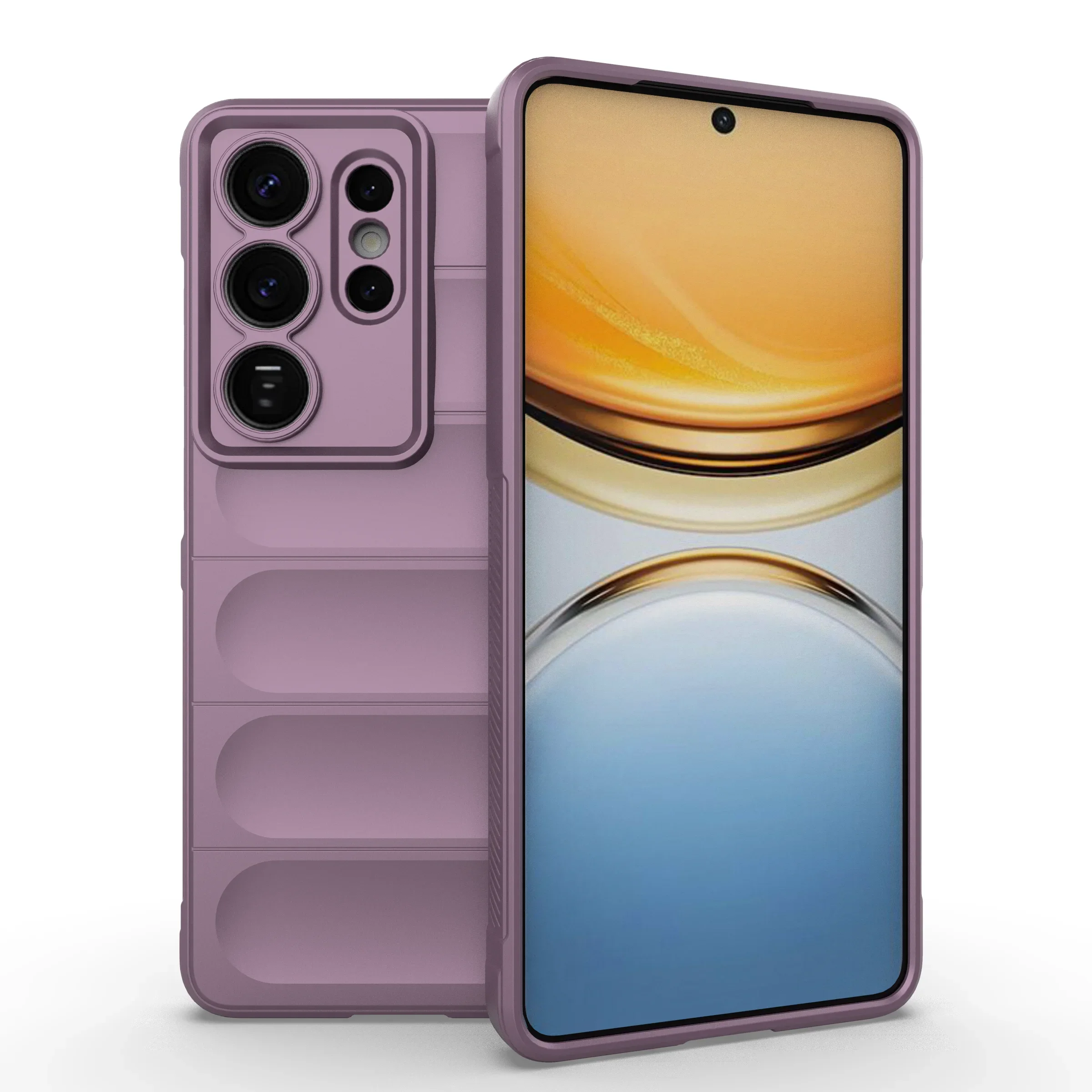 Luxury Wave Design Silicone Shockproof Bumper Case
