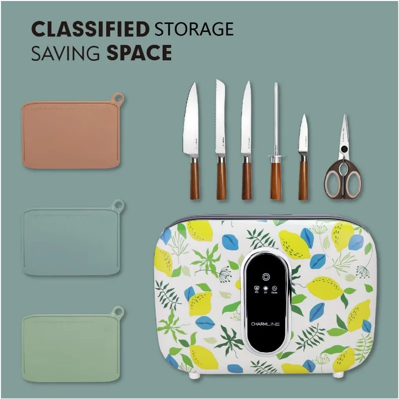 Smart Cutting Board Set with Knife Holder – Hygienic Kitchen Gadget