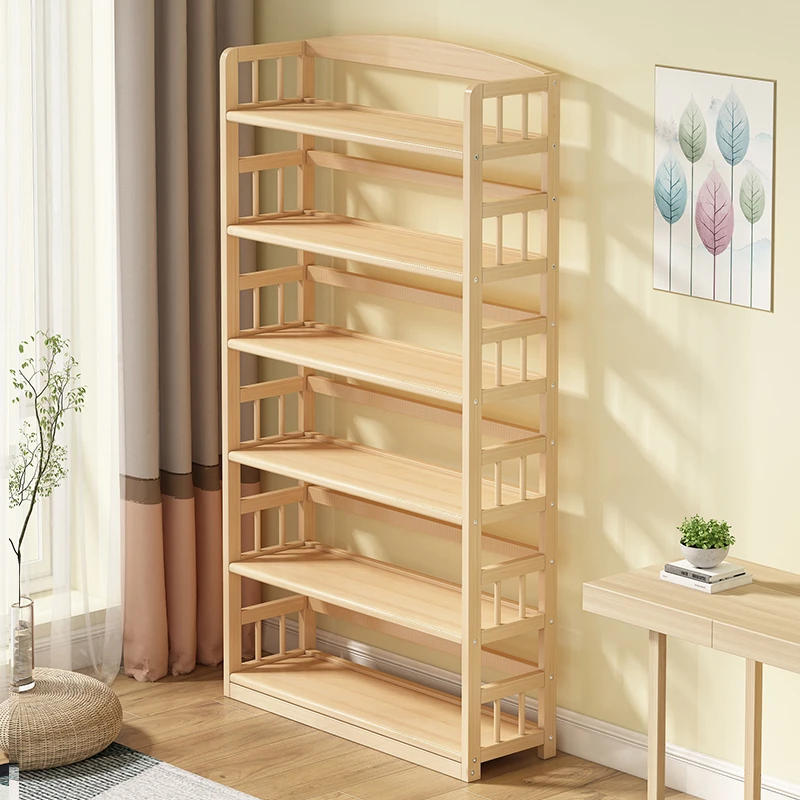 Massief Boekenplank Moderne Minimalistische Log Kleine Boekenkast Vloer Student Grenen Boekenkast Kinderen Multi layer Eenvoudige Rack| | - AliExpress