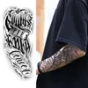 1pc Dark floral waterproof temporary tattoo stickers, lasting 1-2 weeks, simulates semi-permanent fake tattoos 1
