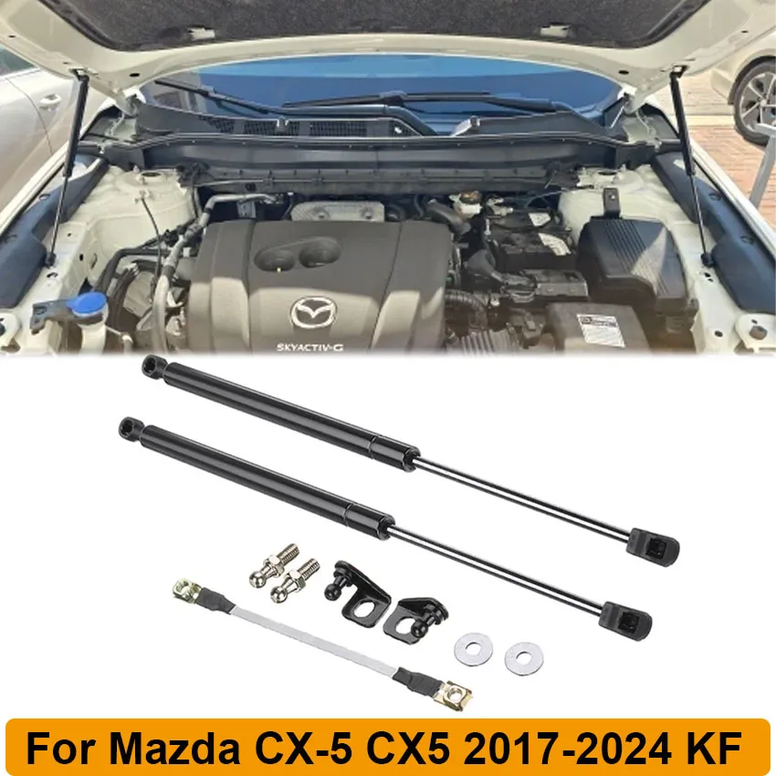 2 Puntoni A Gas Per Cofano Mazda CX-5 KF 2017-2022 – Sostituzione Diretta, Ammortizzatori In Acciaio