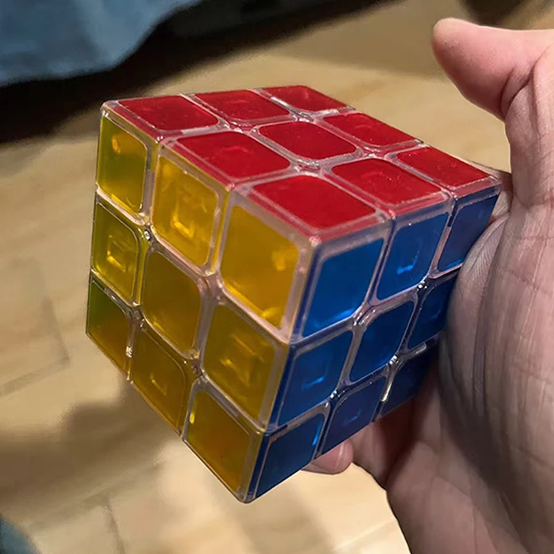 Clear 3x3x3 Speed Cube for Stress Relief and Focus