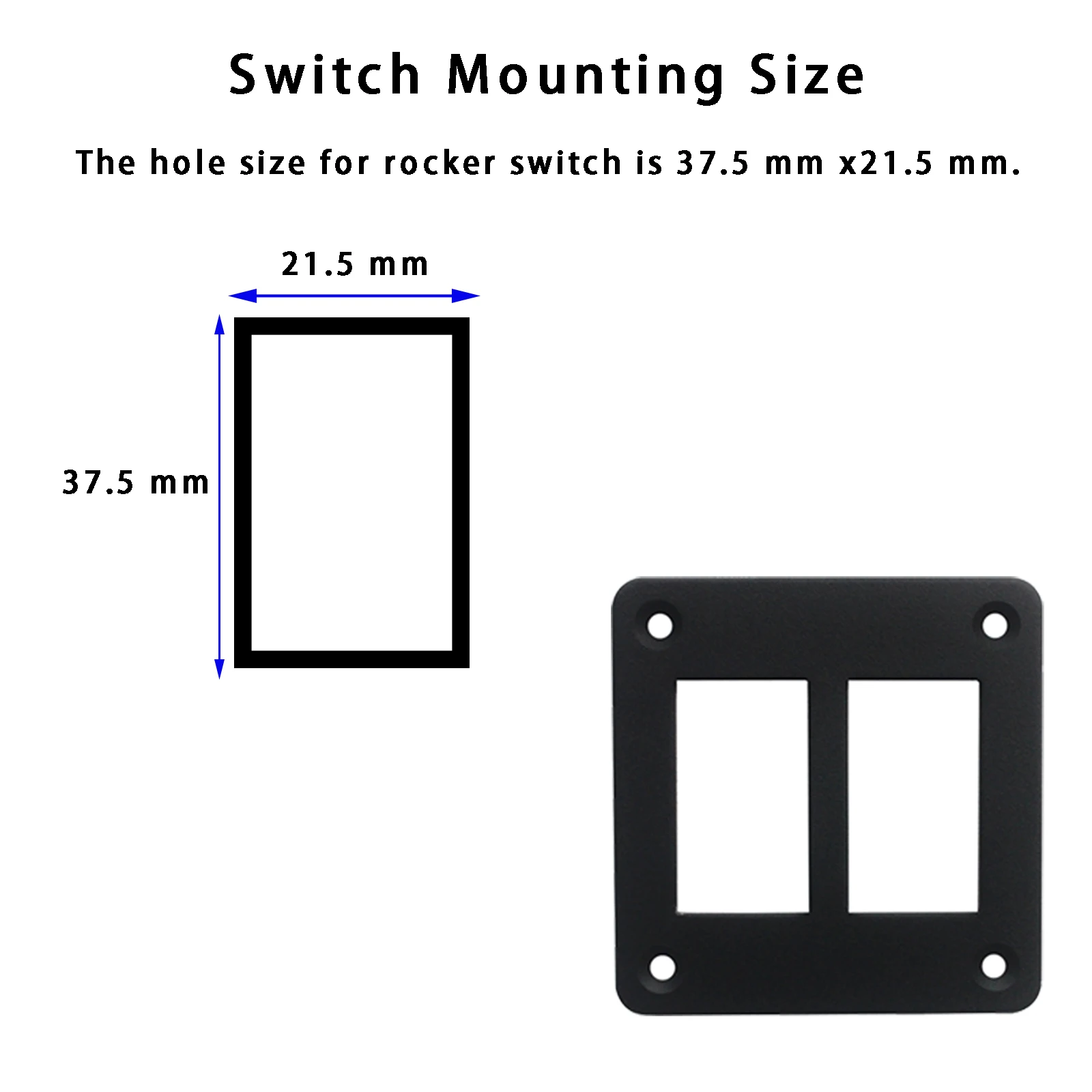Multi-Gang Aluminum Rocker Switch Housing Frame Panel