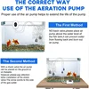 Rechargeable USB Fish Tank Air Pump 4800mAh Battery Silent Oxygen Pump with 1M Tube for Aquarium Outdoor Breeder Tanks Portable 6