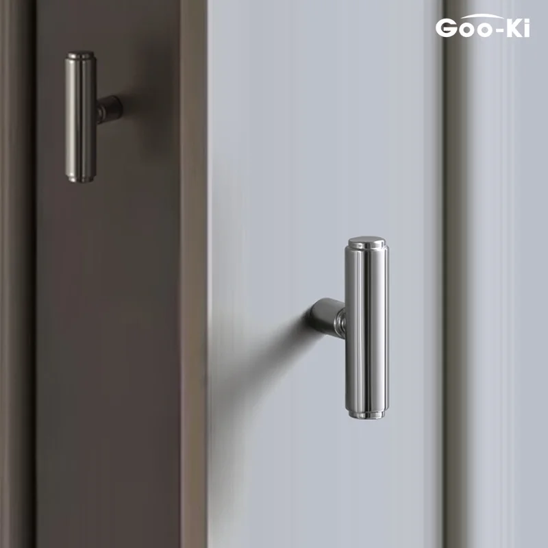 Goo-Ki 모던 티타늄 실버 풀 캐비닛 손잡이, 골드 주방 도어 핸들, 서랍 찬장 도어 핸들, 가구 하드웨어