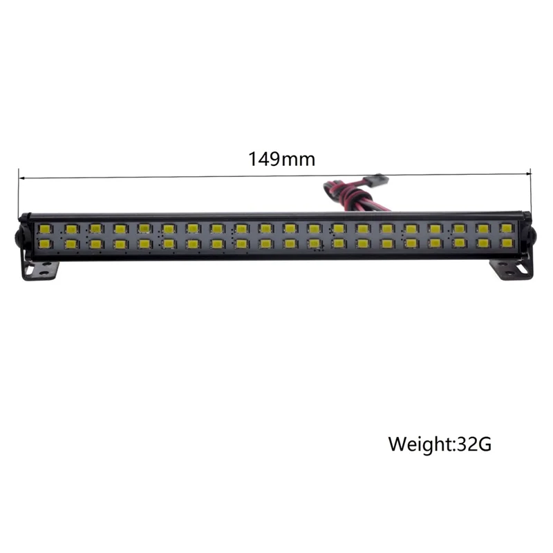 RC카 LED 라이트 149MM 40 LED Axial SCX10 90046 Traxxas TRX4 슬래시 러슬러 1/8 1/10 RC 크롤러 자동차 트럭용