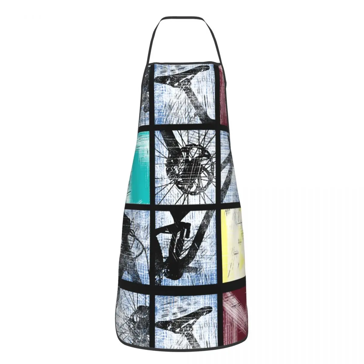 

Square Trek MTB Mountain Bike Kitchen Household Apron Polyester Pinafore for Manicurist Restaurant