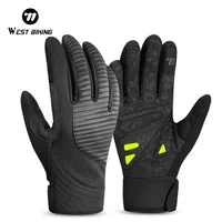 WEST BIKING Winter Men Cycling Gloves Full Finger Non-Slip Touch Screen MTB Road Bike Water Repellent Gloves Thermal Sport Gear 1