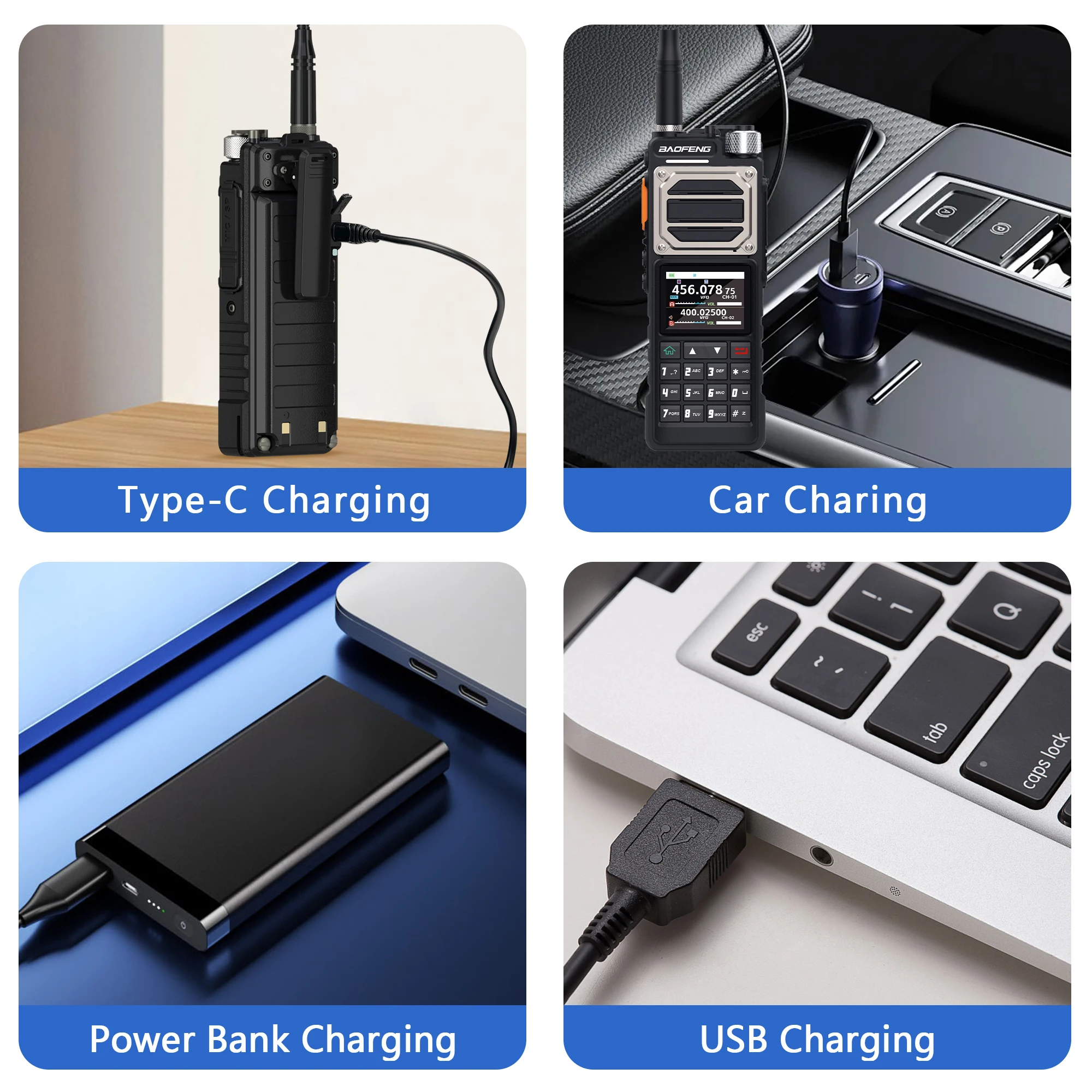 New UV-25 Pro GPS Walkie Talkie 10W 2.0inch LCD Screen Man Down Alarm Wireless Copy Frequency USB C Charger Update UV-25M Radio 6