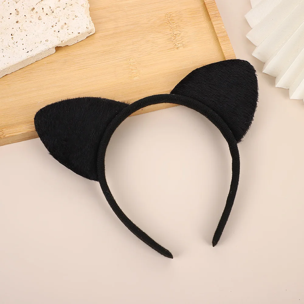 1pc Cat Ear Headband Leopard Print Animal Ears Hair Hoops Halloween Girls Women Party Festival Hair Clip Fashion Hairpin