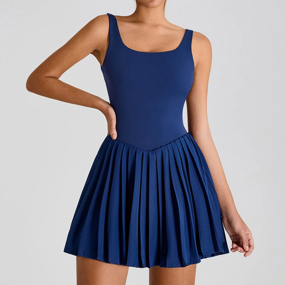 Mermaid Curve Tennis Skirt Naked Anti-walking Sports Skirt Fitness Beautiful Back dress Tight Running Yoga for Women