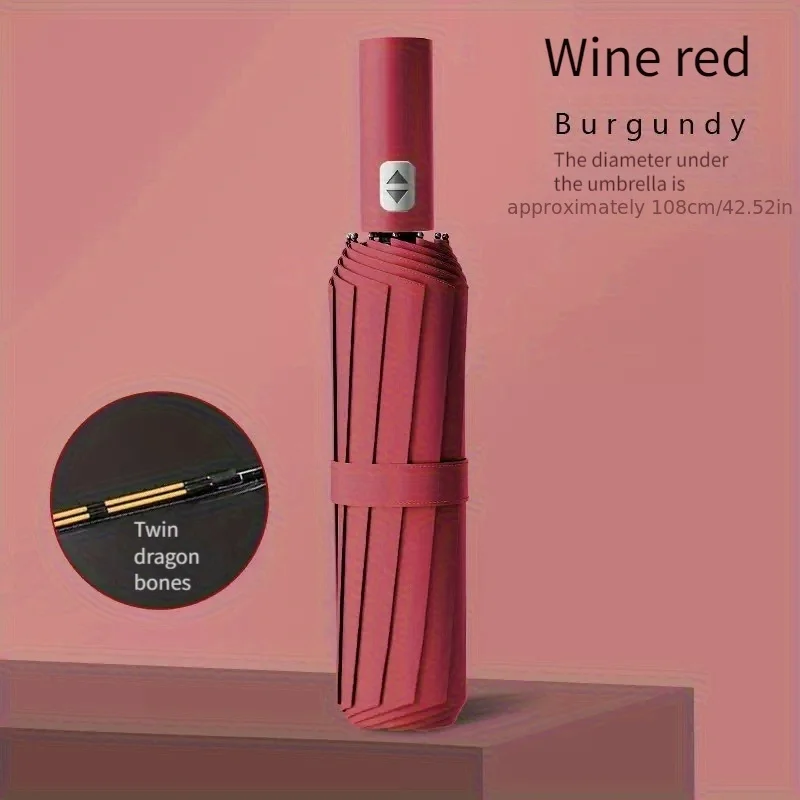 Weather-Resistant Automatic Umbrella with 24-Bone Design - Available in a Range of Colors