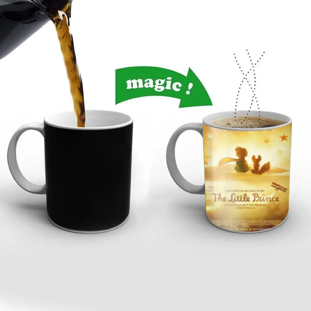 

The-Little-Prince-Movie-Cute-Free shipping Mug Changing Color Ceramic Coffee Mugs Magic Tea Cup Best Gift