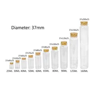 6pcs 25ml 30ml 40ml 50ml 60ml 80ml 90ml 160ml Glass Bottles Stopper Storage Spice Corks Spicy Candy Containers Jars Vials 1