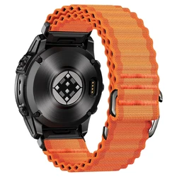 Enhanced Nylon Loop Strap - QuickFit 26mm/22mm Sport Band Bracelet - QuickFit 22mm (Orange)