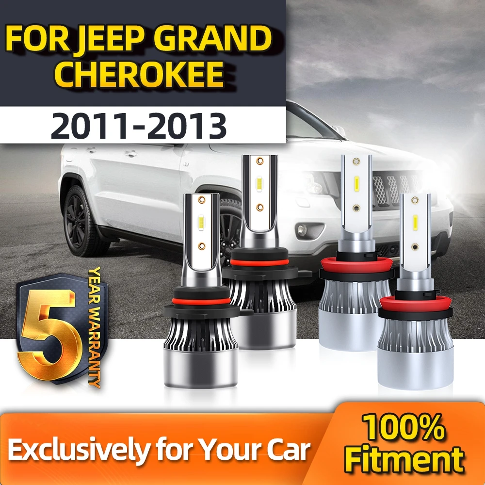 

Crossfox 2 Pairs Auto Led Headlight 9005 H11 High/Low Beam Combo Bright CSP Lamps For Jeep Grand Cherokee 2011 2012 2013