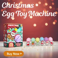 Christmas Egg Kids Toys Gashapon Machines with 6pcs Random Capsule Toys Egg Twisting Machine Cardboard Box Surprise Blind Box 1