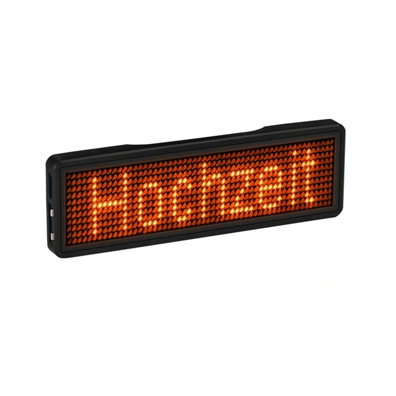 Bluetooth LED Name Badge Rechargeable Light Sign DIY Programmable Scrolling Message Board Display LED Type 2 Bluetooth Led Name Badge