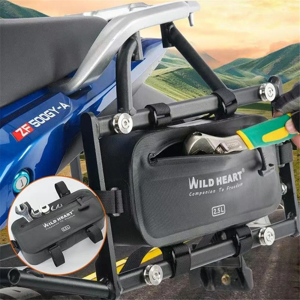 2,5 L Motorrad Seite Werkzeug Tasche Wasserdichte Motorrad Rahmen Paket Hängen Tasche Universal Werkzeug Tasche Für Harley BMW Yamaha Honda – Detail 10