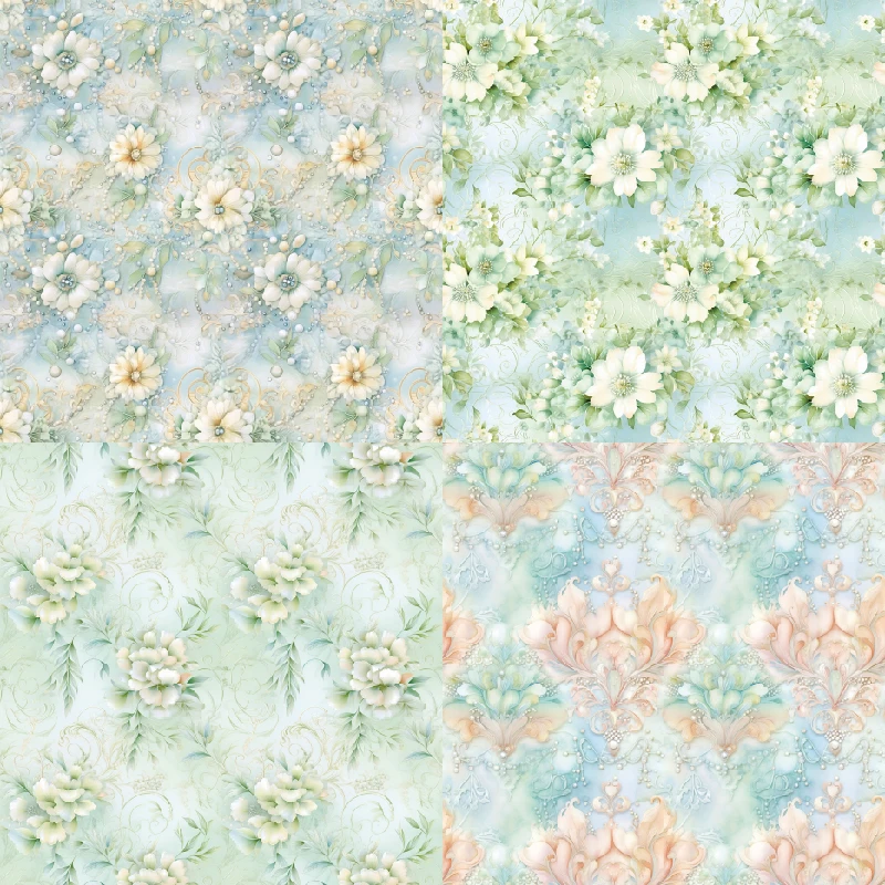 Panalisacraft 빈티지 꽃 스크랩북 종이, 스크랩북 패턴 종이 팩, DIY 공예 배경 종이, 6 X6, 24 매