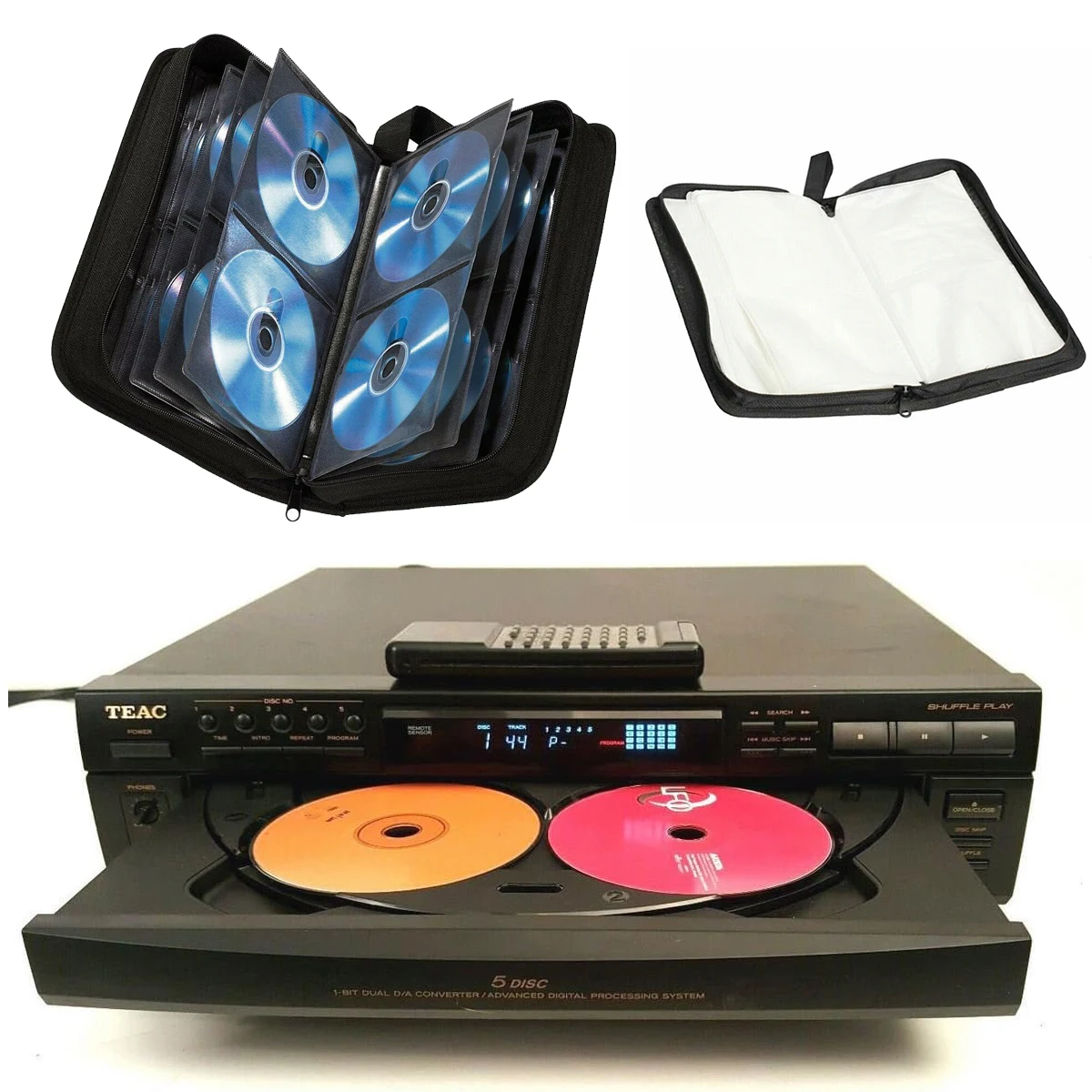 휴대용 폴더 DVD CD 디스크 패키지 거치대 운반 가방, PU 케이스, DJ 인조 가죽 가방, 미디어 케이스, 정리함 지갑 보관함, 80 개