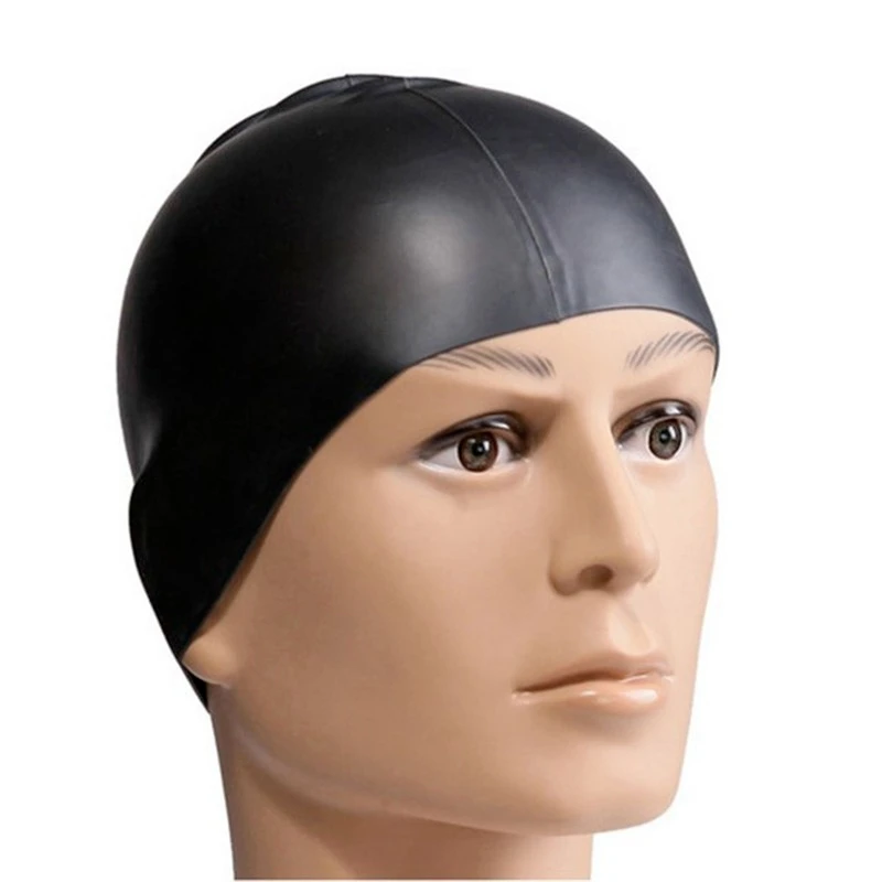 Adults Swimming Cap for Men Women Waterproof High Elastic Silicone Swimming Pool Caps Cover Ears Long Hair Large Swim Hat Latex